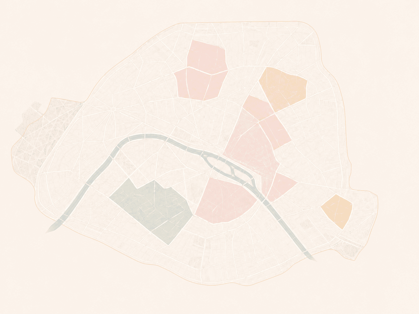 Carte illustrée des quartiers danse de Paris